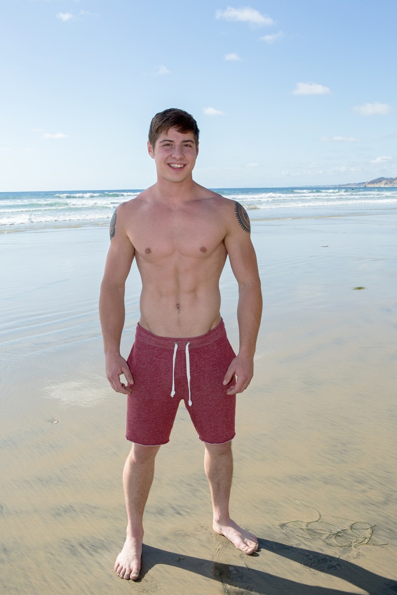 SeanCody Young good looking naked muscle boy huge erect dick Kristian jerks muscle cock smooth bubble butt ass cheeks tight pink boy hole 11 gay porn star sex video gallery photo - Kristian jerks his muscle cock hard and with a lot of concentration