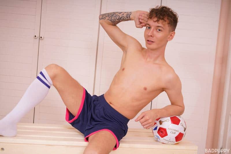 Young hottie football player Christian Hermes strips shorts stroking huge twink dick 6 gay porn pics - Young hottie football player Christian Hermes strips out of his shorts stroking his huge twink dick