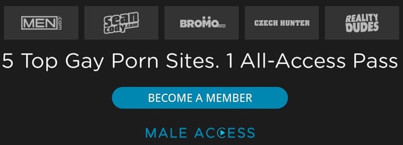 5 hot Gay Porn Sites in 1 all access network membership vert 8 - Hottie bearded muscle dude Sean Cody Brogan’s huge dick bareback fucking Clark Reid’s bubble butt